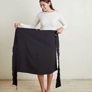 Mimumaxi Black Jersey Tie Skirt